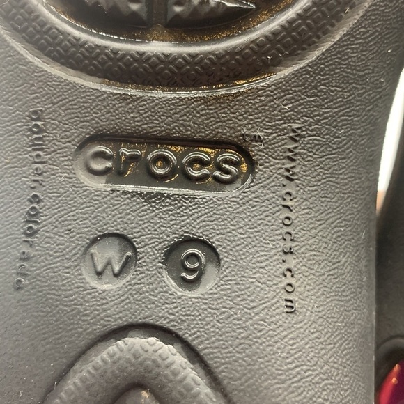 Crocs Black Sling Back flat Sandal Sz 9. CR0192A - Picture 7 of 7